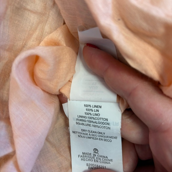 $500 NICHOLAS Women Asilah Orange Printed Linen Hourglass Dress Tie-Front Size 8 - Picture 15 of 15